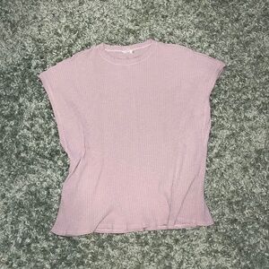 Short sleeve ribbed shirt